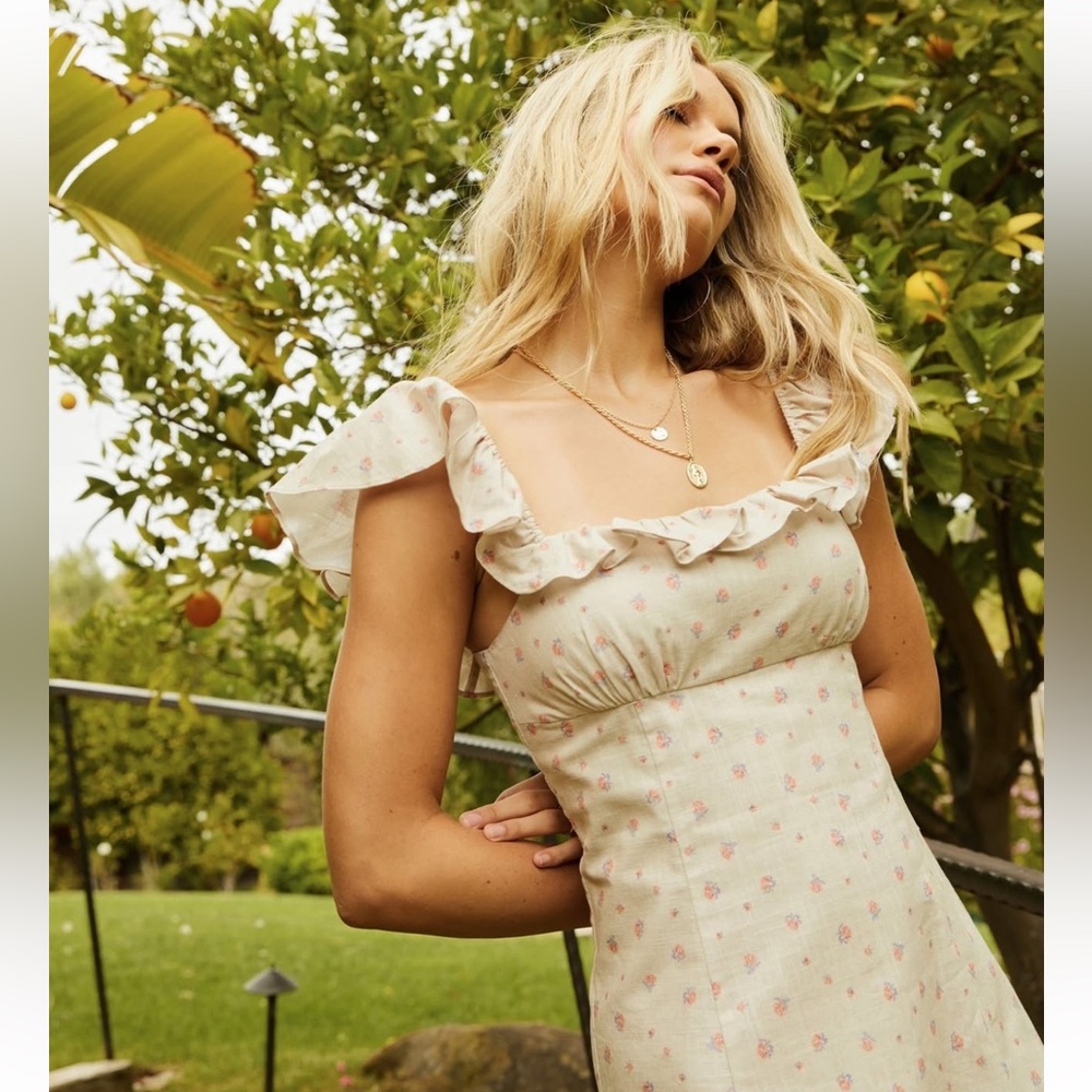 Backyard Roses Flora Midi Dress NWT
